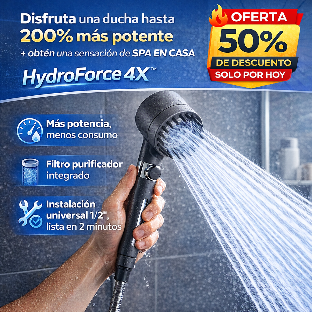 HydroForce 4X™-🚿 Más presión, Ahorra agua, mejor experiencia.
