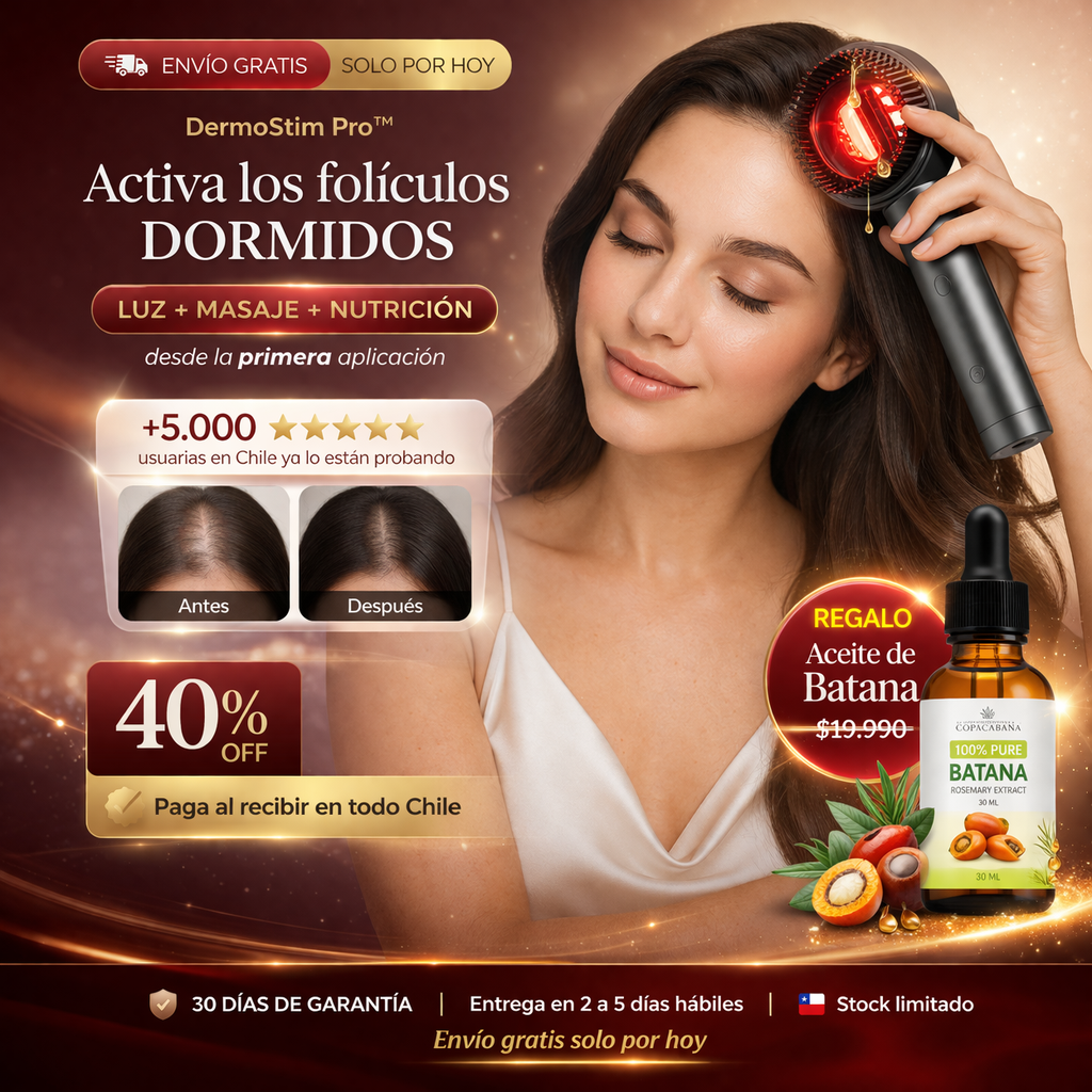 DermoStim Pro™ - Cepillo masajeador 3 en 1 con terapia de luz