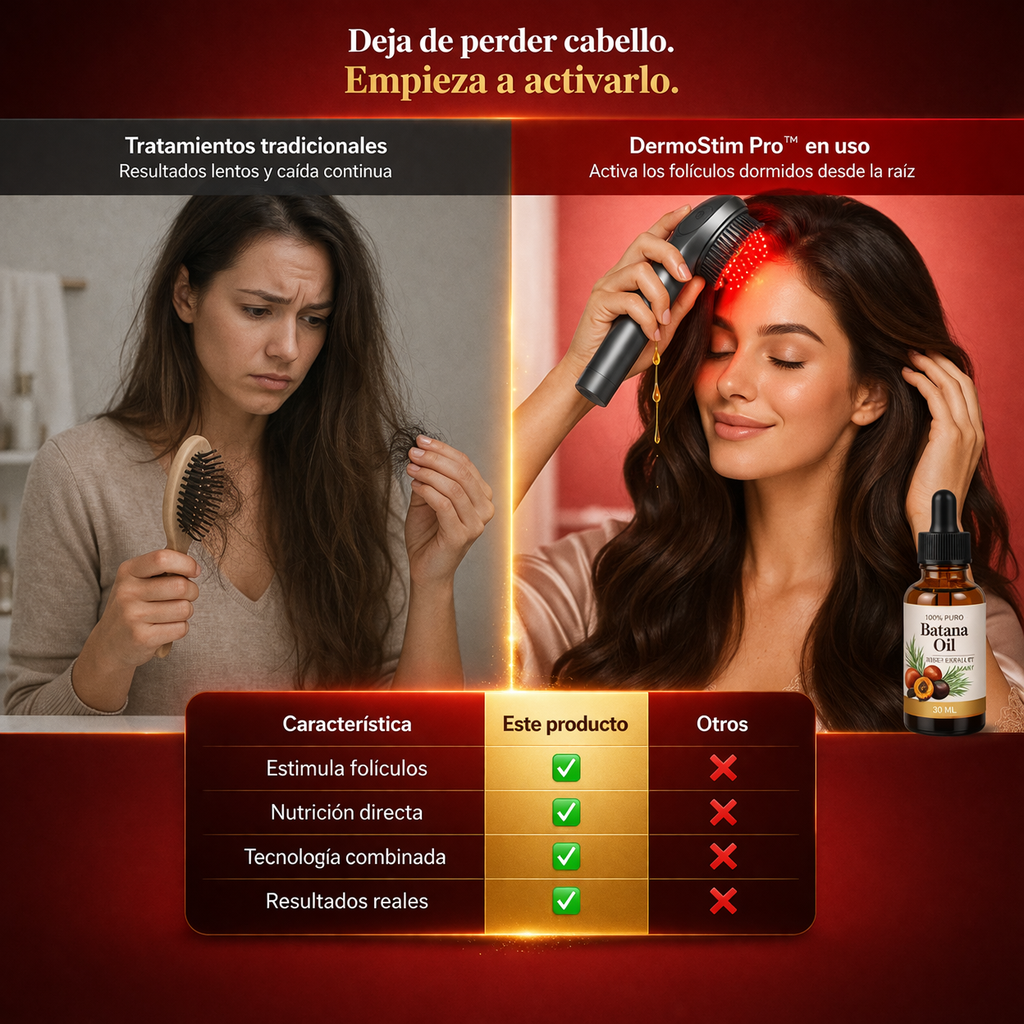 DermoStim Pro™ - Cepillo masajeador 3 en 1 con terapia de luz